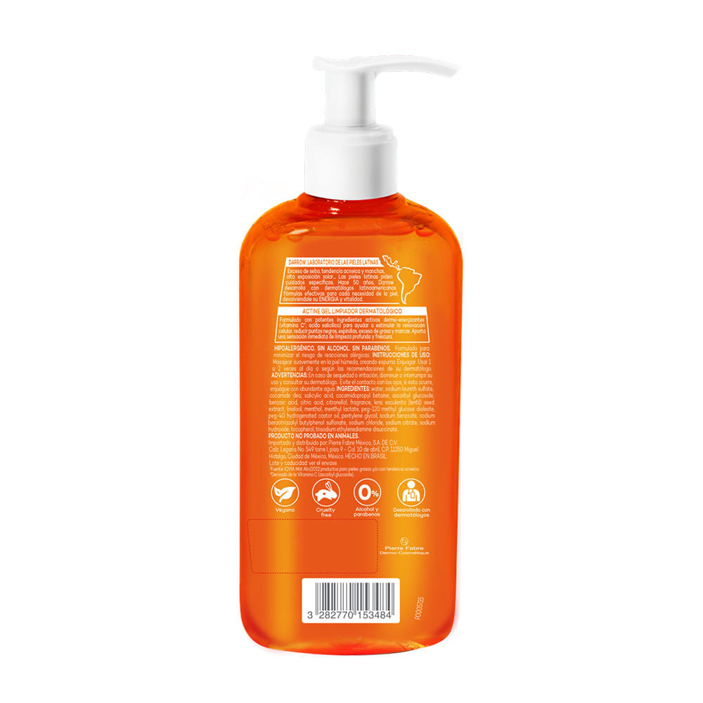 Darrow Actine Piel Grasa Limpiador 240 Gr Gel 3282770153484