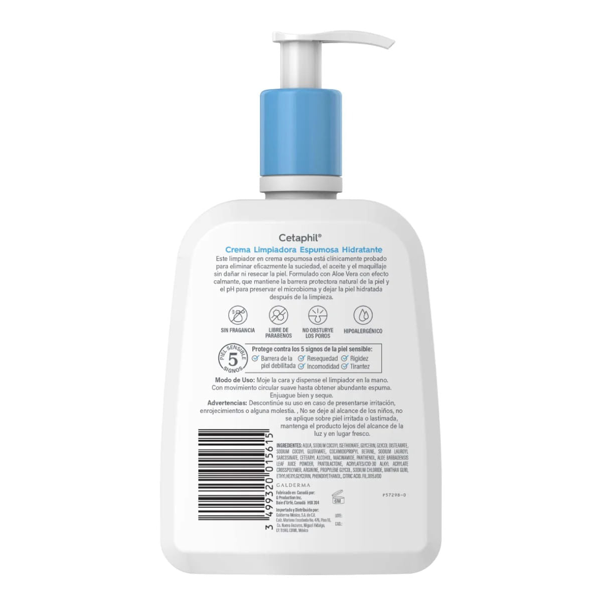 Cetaphil Espumosa Hidratante 473 Ml Crema 3499320015615