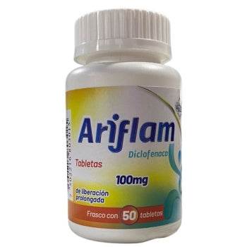 Ariflam 100Mg Con 50 Ultra Tabletas (Diclofenaco) 7502216803015