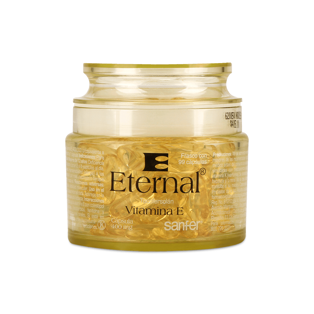 Vitamina E Eternal 400 Mg Con Oral / Facial 99 Capsulas Suplemento Alimenticio 7501008448243