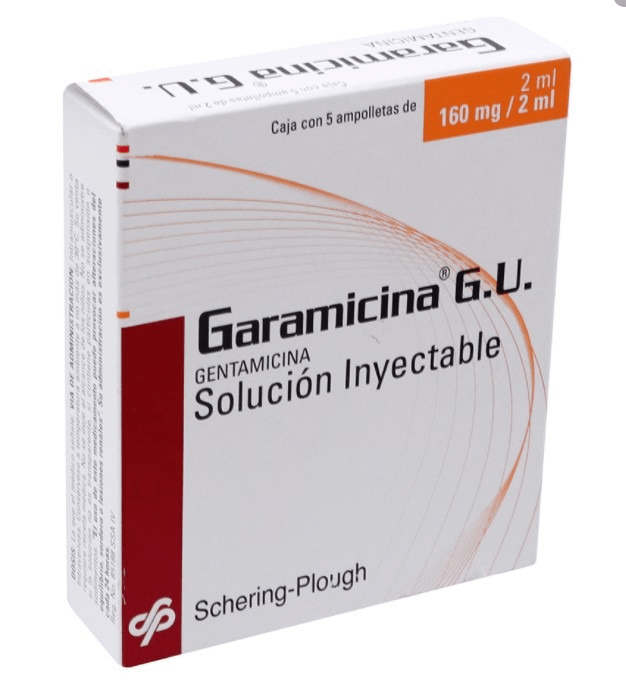 Garamicina Gu 160 Mg / 2 Ml 2 Ml 5 Ampolletas 7501050610063