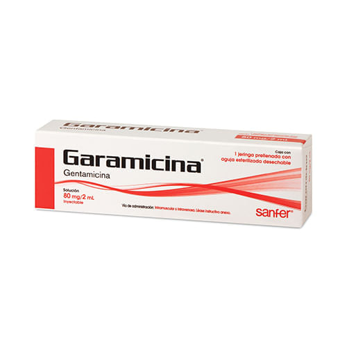 Garamicina 80 Mg / 2 Ml 2 Ml Jeringa Prell 7501050649834