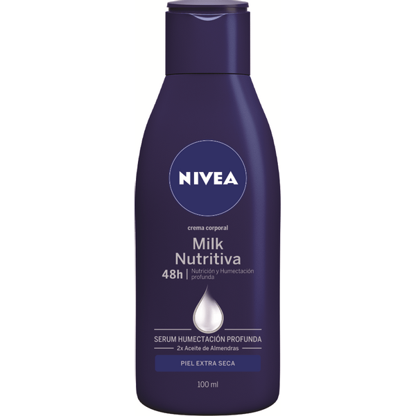Crema Corporal Nivea Milk N Extra Seca 100 Ml 7501054549796