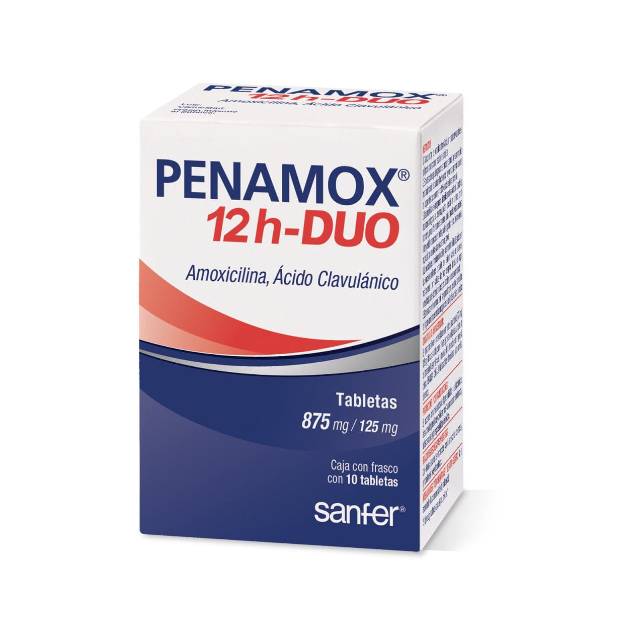 Penamox Duo 12H 875 / 125 Mg Con 10 Tabletas 7501070635558