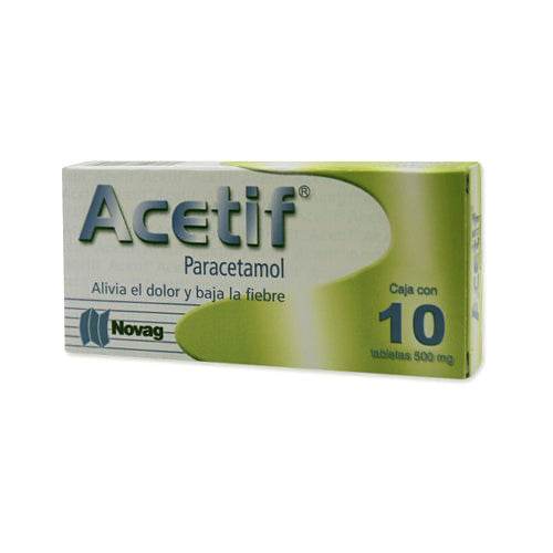 Acetif 500Mg Con 10 Tabletas (Paracetamol) 7501075710250