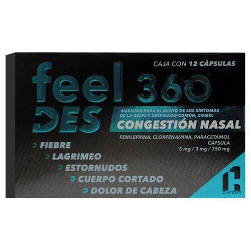 Feel 360 Des Con 12 Capsulas (Fenilefrina/Clorfenamina/Paracetamol) 7501088509841