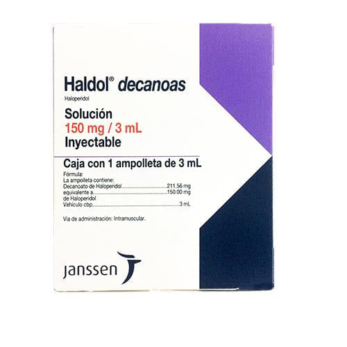 Haldol Decanoas 150 Mg / 3 Ml 3 Ml Ampolletas 7501109901586