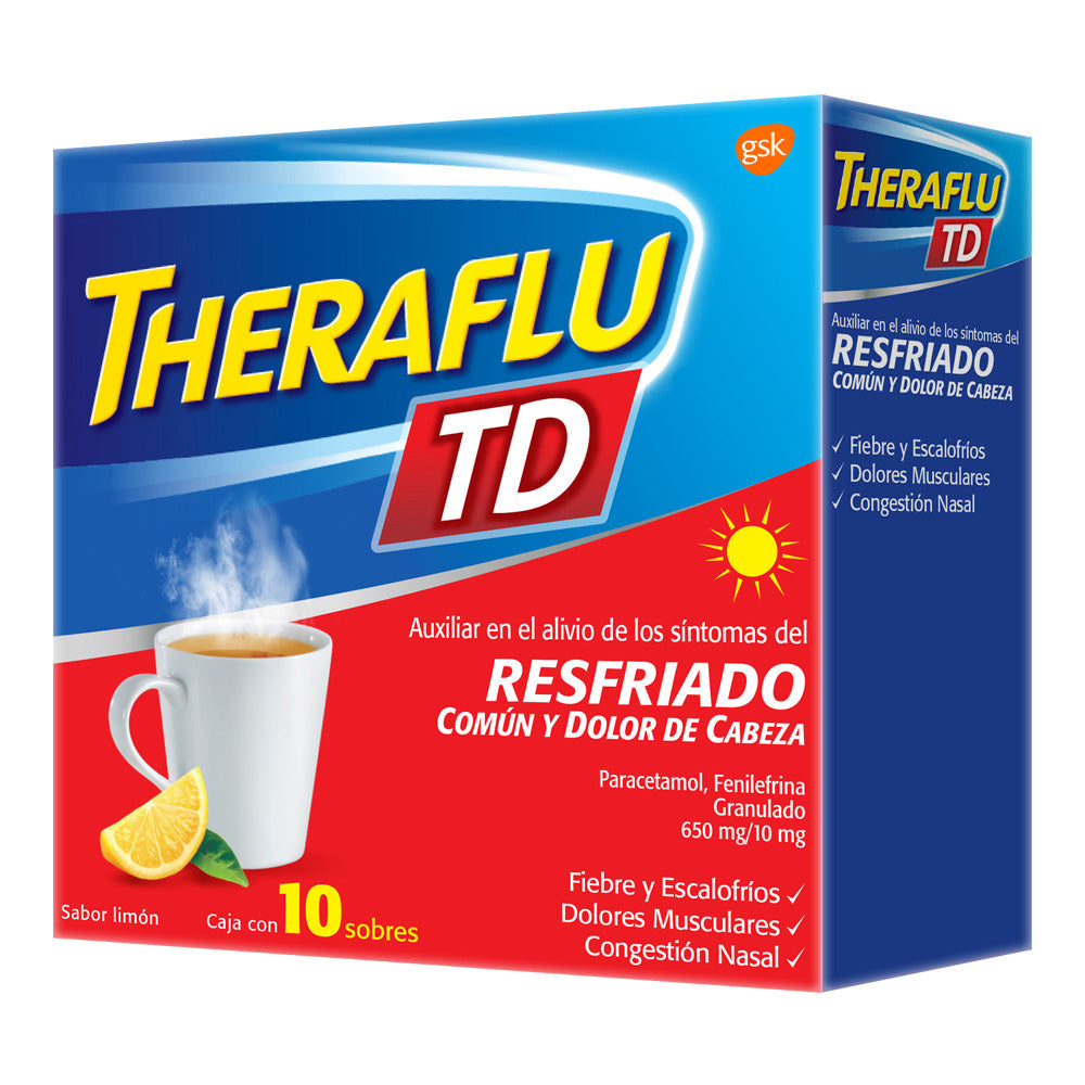 Theraflu Td Limon 650 / 10 Mg 10 Sobres 7501065008459