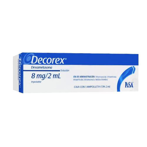 Dexametasona 8 Mg 2 Ml 2 Ml 1 Ampulas Decorex 7501125163463