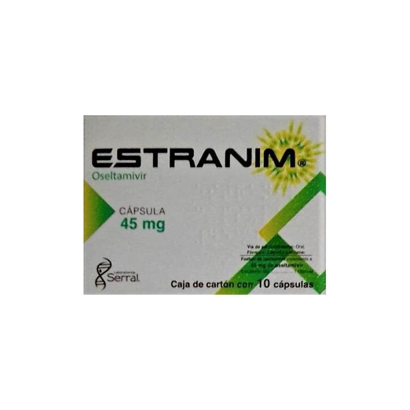 Estranim 75Mg Con 10 Capsulas (Oseltamivir) 7501258208178