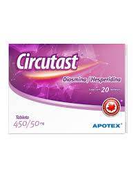 Circutast 450/50Mg Con 20 Tabletas (Diosmina/Hesperidina) 7501277024711