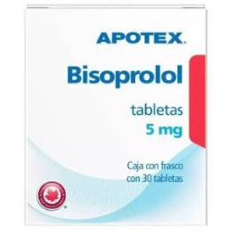 Bisoprolol 5Mg Con 30 Apotex Tabletas 7501277028696