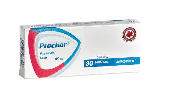 Prochor 40Mg Con 30 Tabletas (Propranolol) 7501277071685