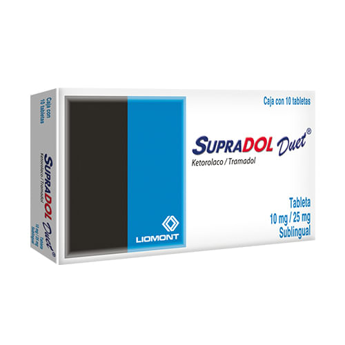 Supradol Duet 10 / 25 Mg Con 10 Tabletas Sub 7501299310519