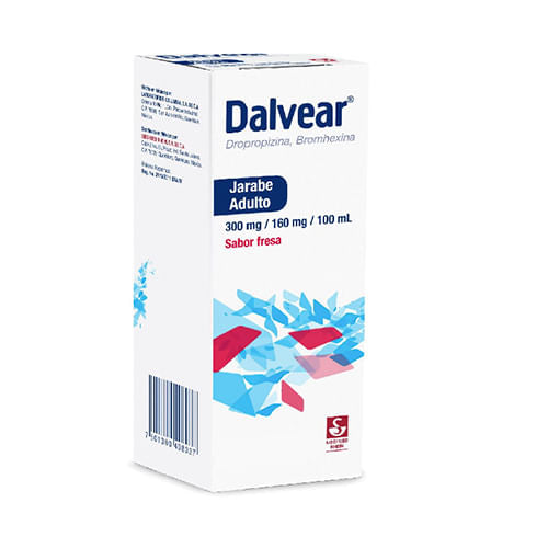 Dalvear Adulto Fresa 300 / 160 Mg / 100 Ml 120 Ml Jarabe 7501300421548