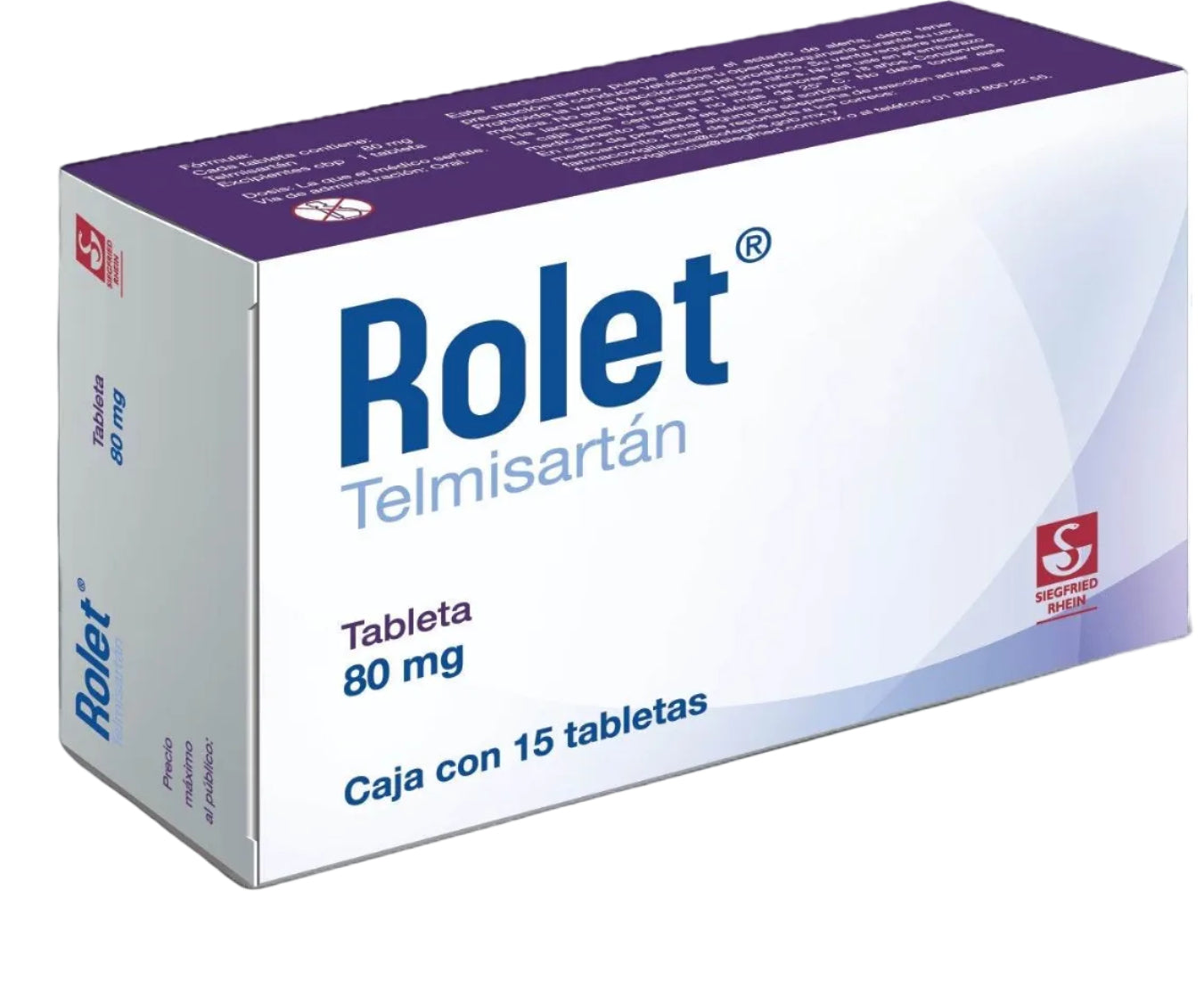 Rolet 80Mg Con 15 Tabletas (Telmisartan) 7501300421661
