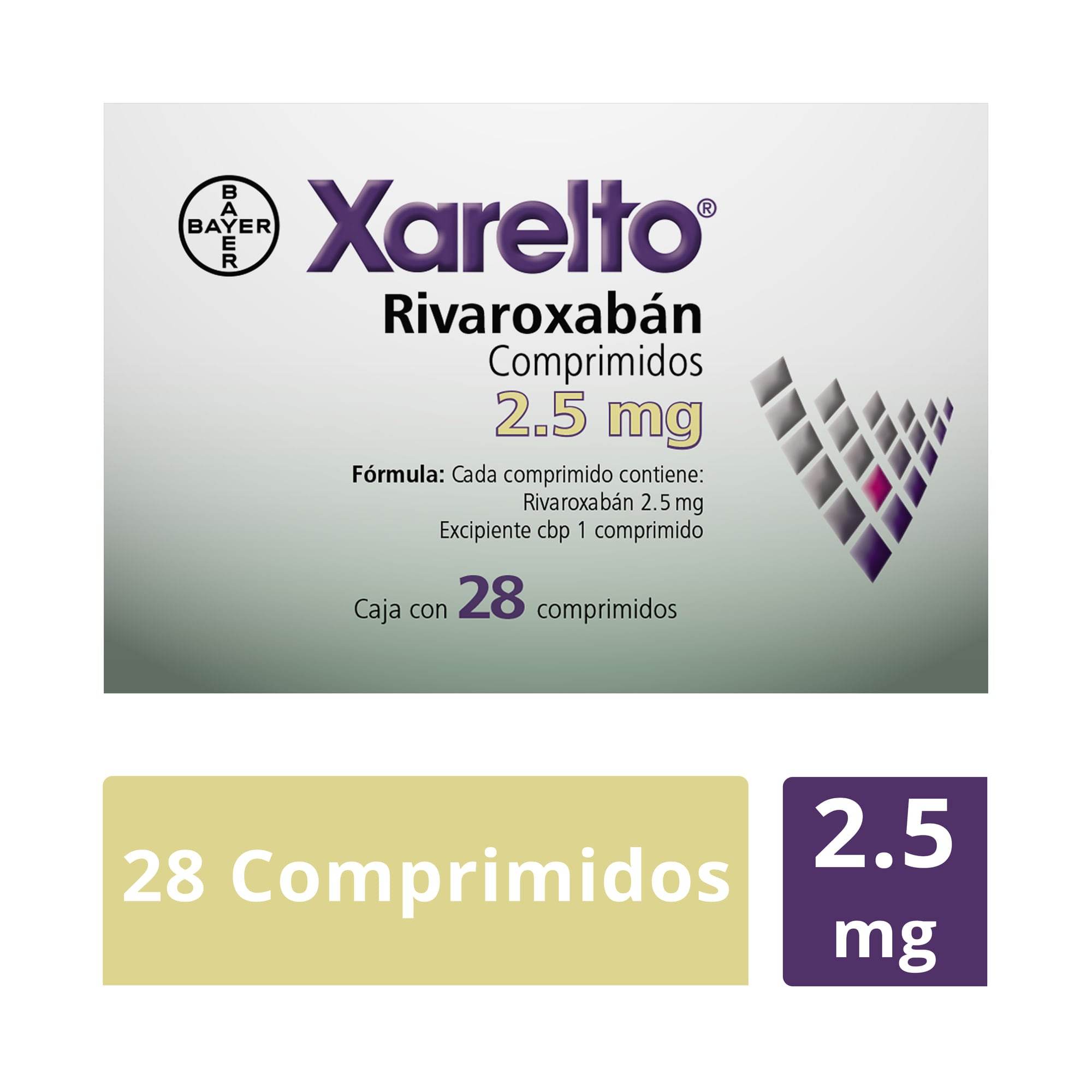 Xarelto 2.5Mg Con 28 Comprimidos (Rivaroxaban) 7501318655850
