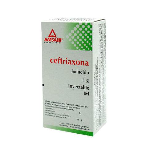Ceftriaxona Im 1G Con 1 Amsa 7501349022461