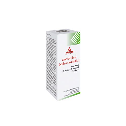 Amoxicilina / Acido Clavulanico Pediátrico 125 / 31.25 Mg / 5 Ml 60 Ml Suspensión Amsa 7501349029774