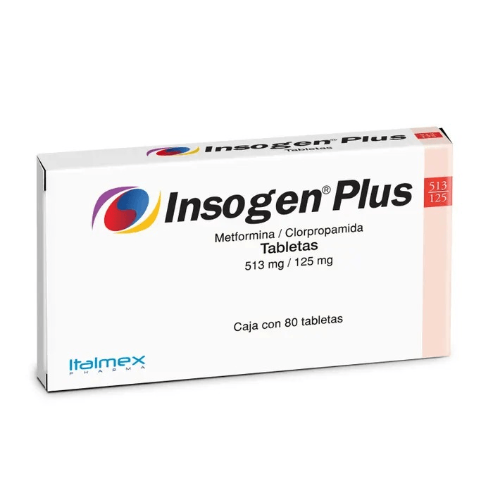 Insogen Plus 513 / 125 Mg Con 80 Tabletas 7501390910984