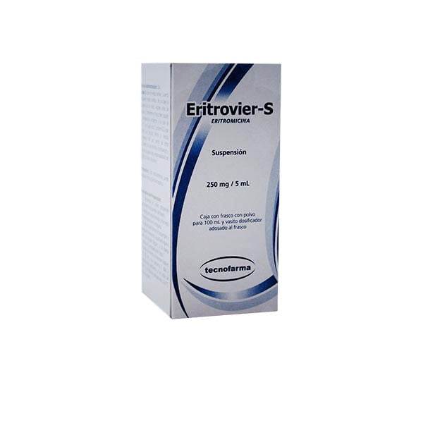 Eritrovier S Suspensión 250Mg/5Ml 100Ml (Eritromicina) 7501471889475