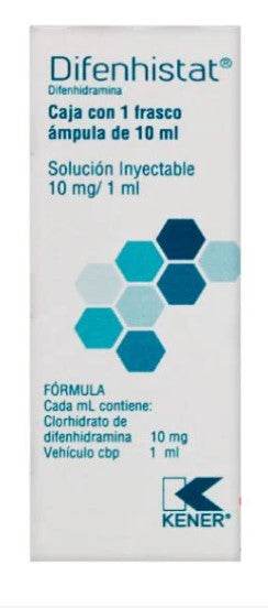 Difenhistat 10Mg/Ml 10Ml Con 1 Ampulas (Difenhidramina) 7501493874695