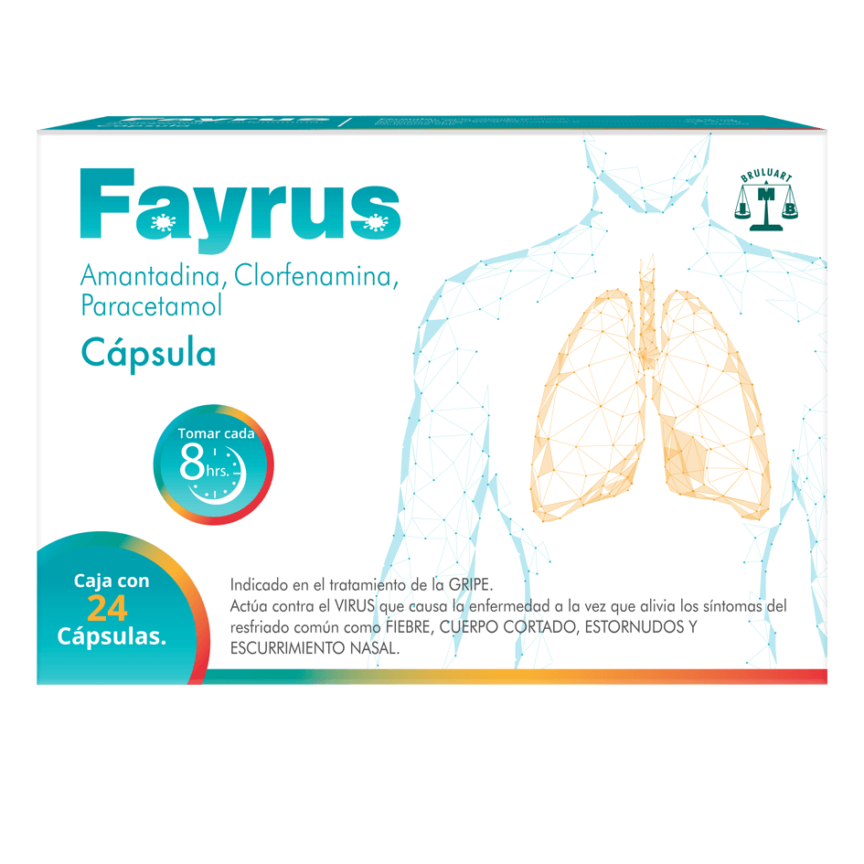 Amantadina / Clorferamina / Paracetamol 50 / 3 / 300 Mg Con 24 Capsulas Fayrus 7501537103026