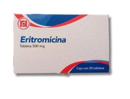 Eritromicina 500Mg Con 20 Tabletas 7501563380170
