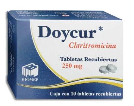 Doycur 250Mg Con 10 Tabletas (Claritromicia) 7501573900573