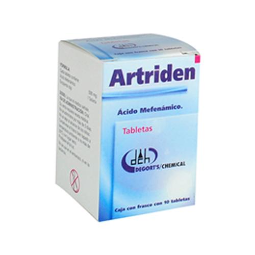 Acido Mefenamico 500 Mg Con 10 Tabletas Artriden 7501825300021