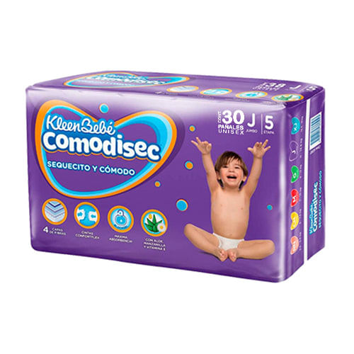 Pañal Kbb Comodisec Jum E5 Con 30 7501943416383