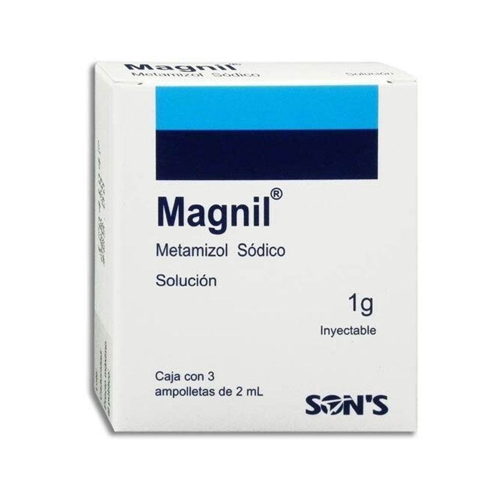 Magnil 1G Con 3 Ampulas (Metamizol Sodico) 7502001160064