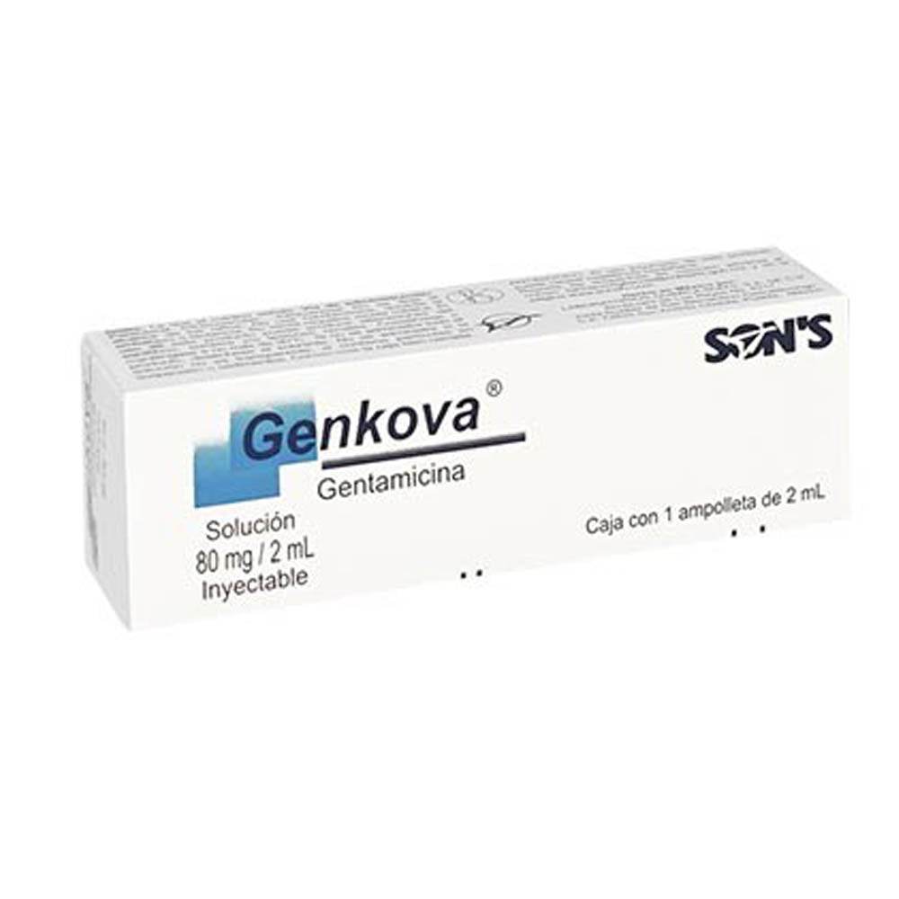 Genkova 80Mg 2Ml Con 1 Ampulas (Gentamicina) 7502001160415