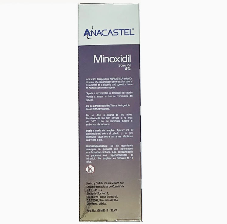 Anacastel Minoxidil 5% 60 Ml Solución Tópica 7502002462136
