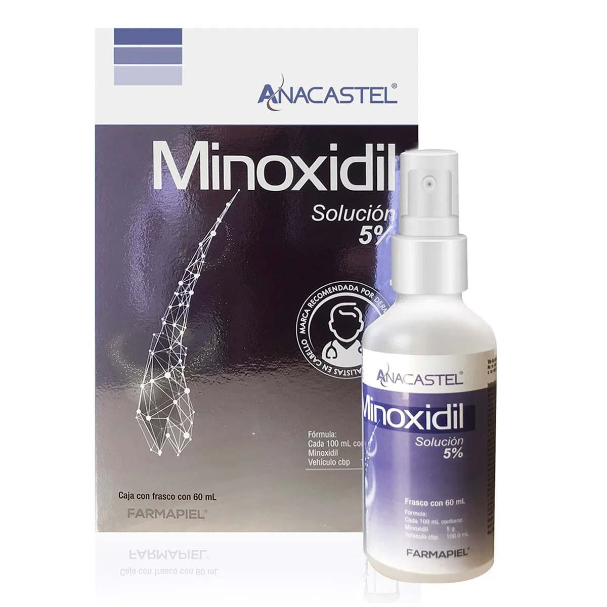 Anacastel Minoxidil 5% 60 Ml Solución Tópica 7502002462136