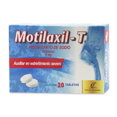 Motilaxil 5Mg Con 20 Tabletas (Picosulfato De Sodio) 7502006920021