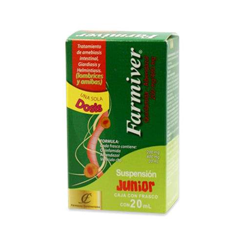 Farmiver Junior Suspensión 200Mg/400Mg 20Ml (Quinfamida/Albendazol) 7502006921974