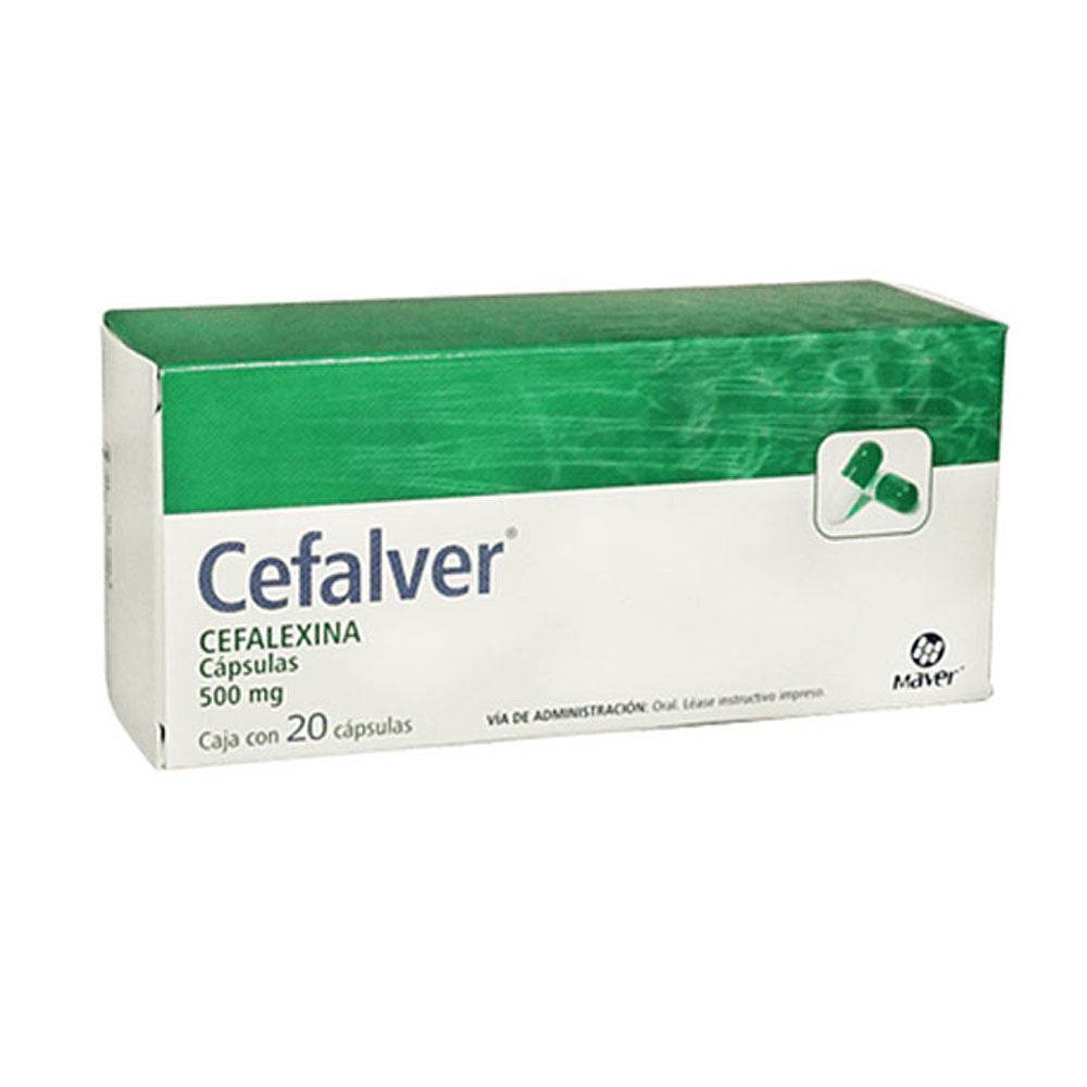 Cefalver 500Mg Con 20 Capsulas (Cefalexina) 7502009740480
