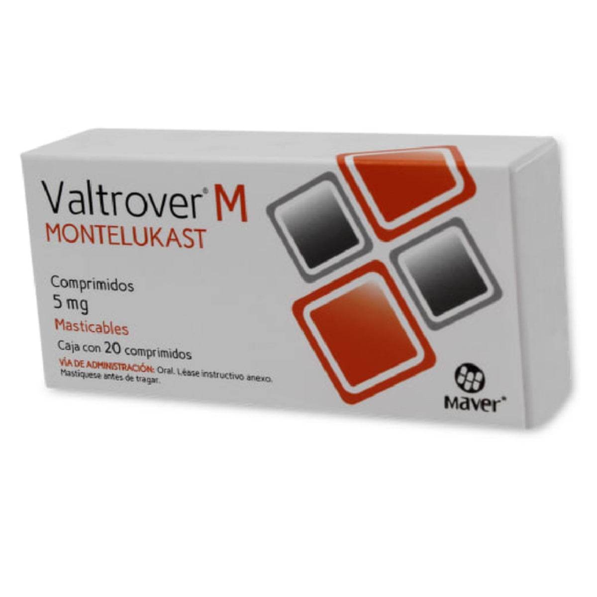 Valtrover M Mast 5Mg Con 20 Tabletas (Montelukast) 7502009744976
