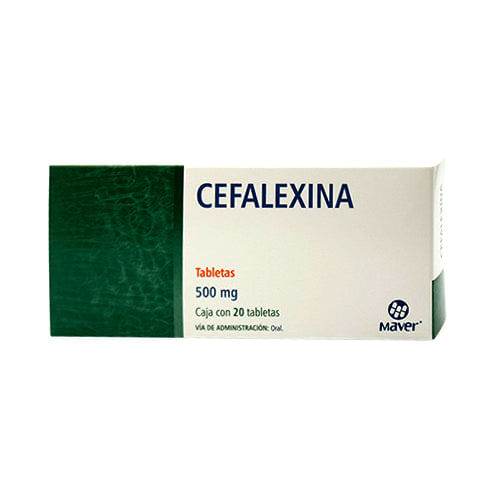 Cefalexina 500Mg Con 20 Maver Tabletas 7502009745607