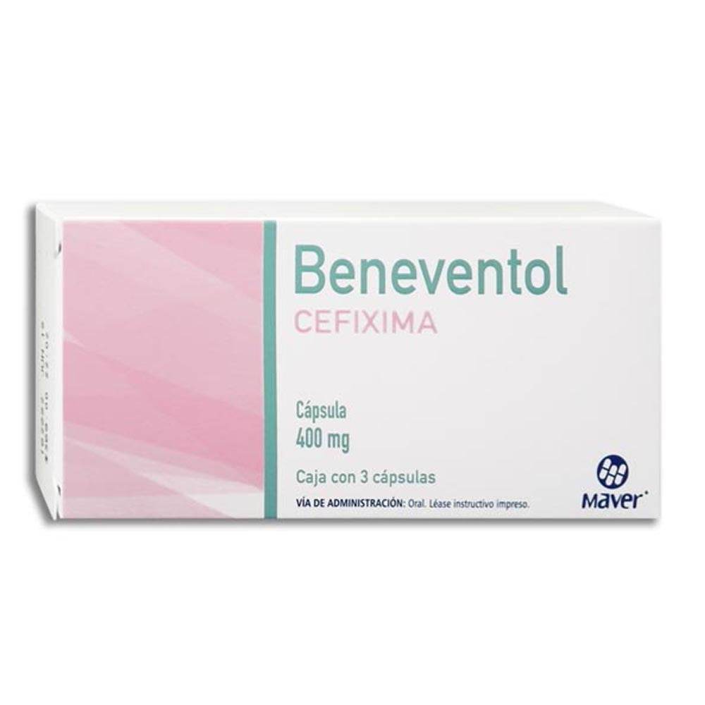 Beneventol 400Mg Con 3 Capsulas (Cefixima) 7502009745928