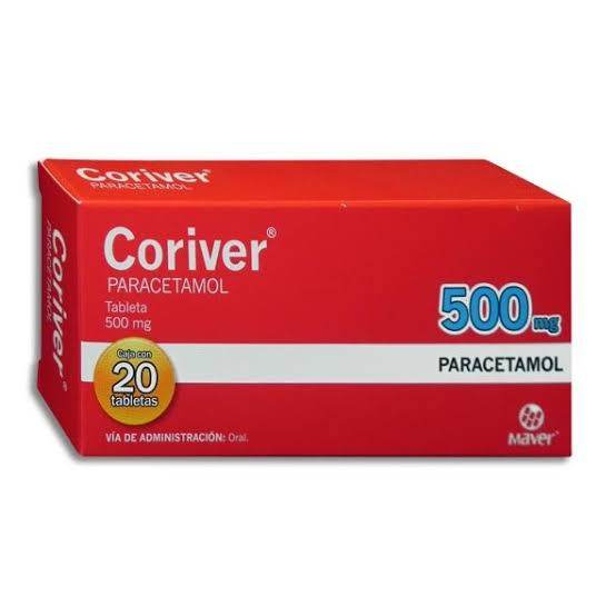 Coriver 500Mg Con 20 Tabletas (Paracetamol) 7502009746536