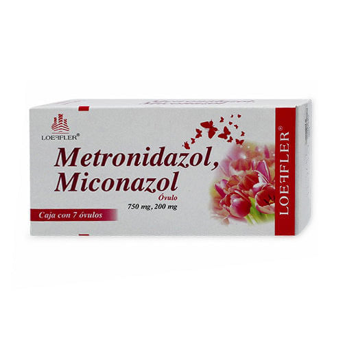 Metronidazol / Miconazol 750 / 200 Mg Con 7 Óvulos Vag Meconalon 7502211788799