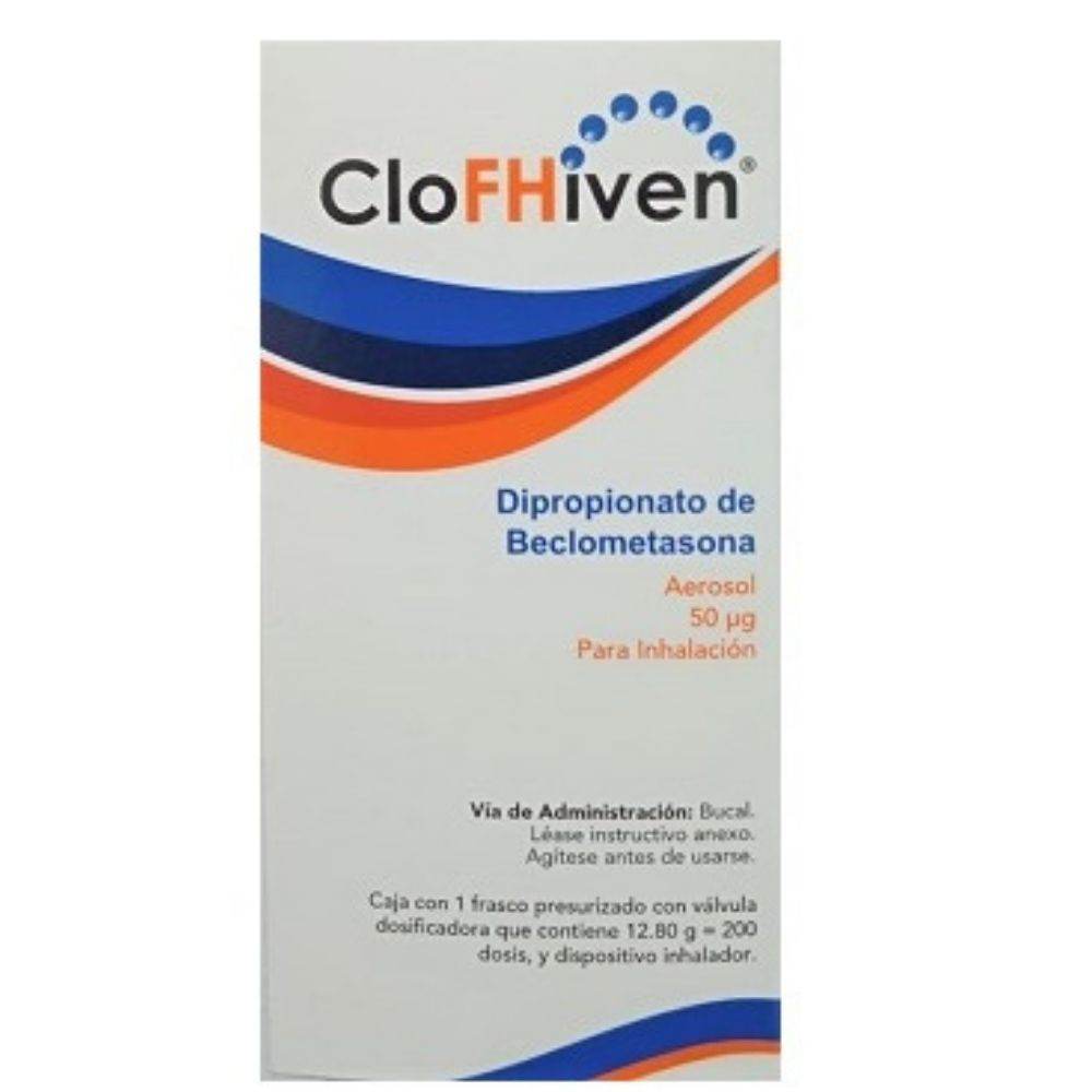 Clofhiven Aerosol 50Mcg 200Dosis (Dipropionato De Beclometasona) 7502213042752