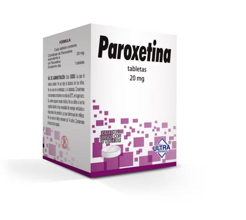 Paroxetina 20Mg Con 10 Ultra Tabletas 7502216793729