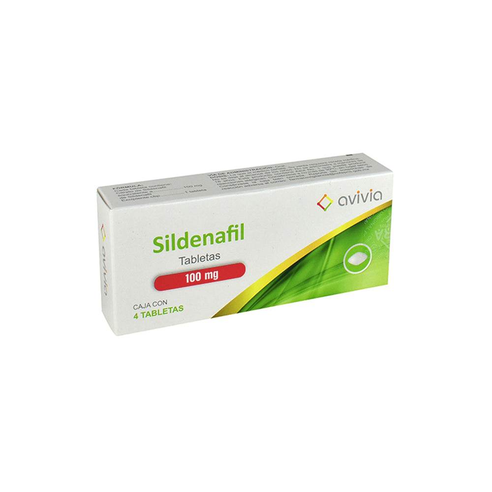 Sildenafil 100Mg Con 4 Avivia Tabletas 7502216804050