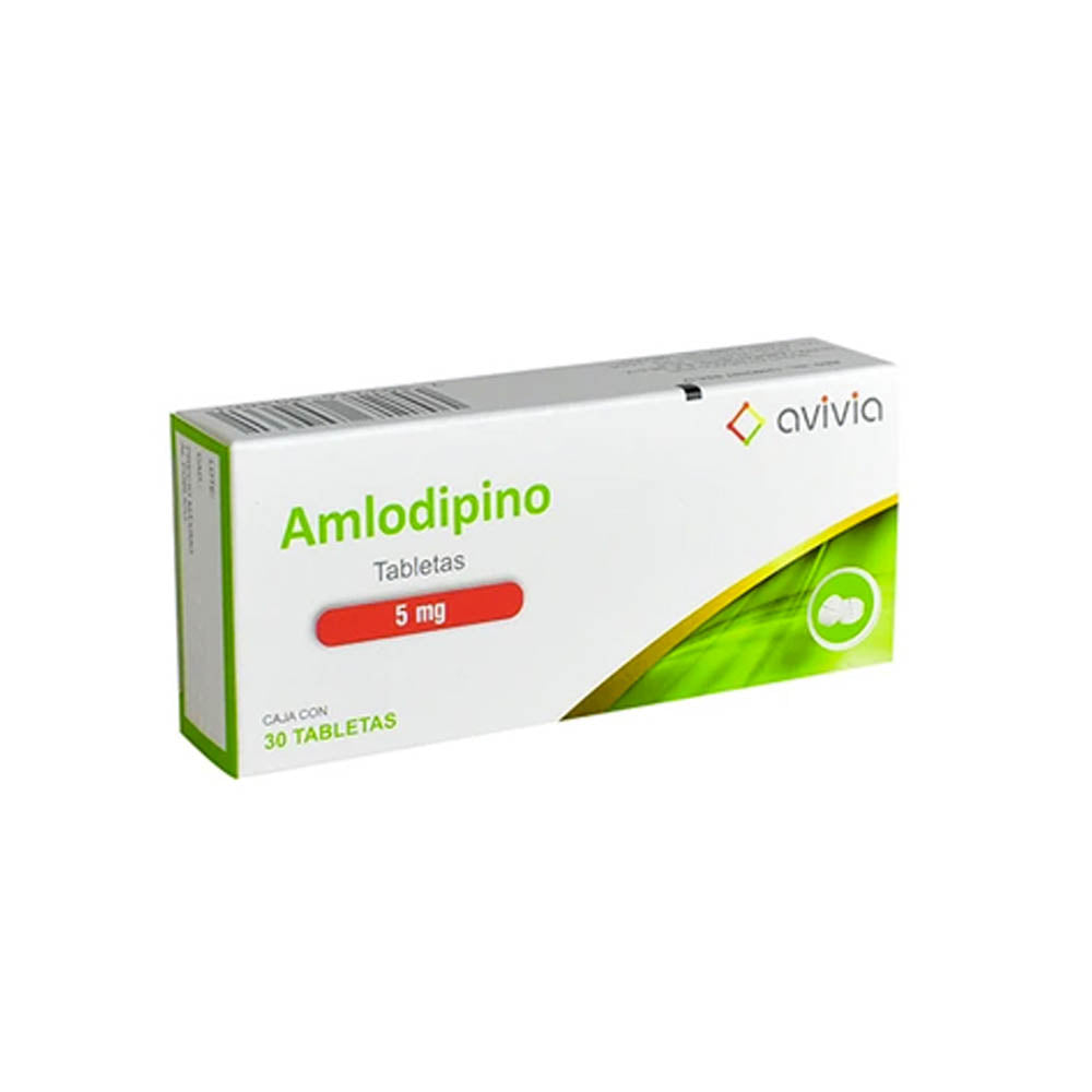 Amlodipino 5 Mg Frasco Con 30 Tabletas 7502216804661