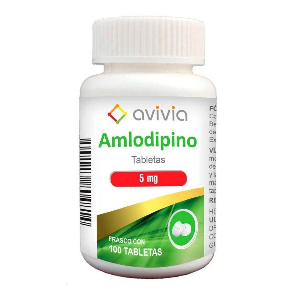 Amlodipino 5Mg Con 100 Avivia Tabletas 7502216804814