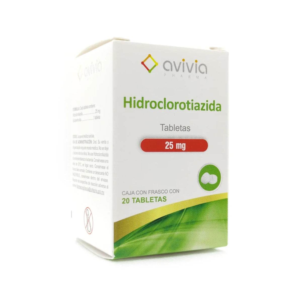 Hidroclorotiazida 25Mg Con 20 Avivia Tabletas 7502216804845