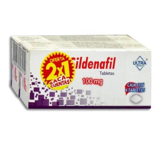 Sildenafil 100Mg Con 4 2X1 Ultra Tabletas 7502216807914